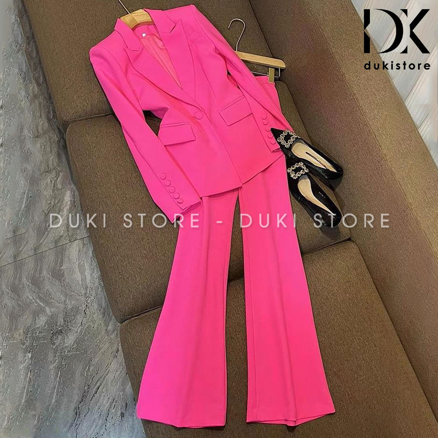 bộ vest nữ 1 cúc quần ống loe màu hồng đẹp bo-vest-nu-1-cuc-quan-ong-loe-mau-hong-dep-DKU0056-1.jpg